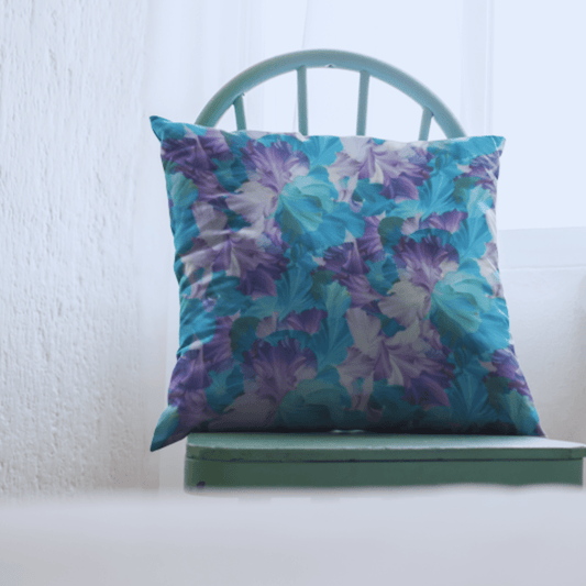 Aqua Bloom Cushion Cover