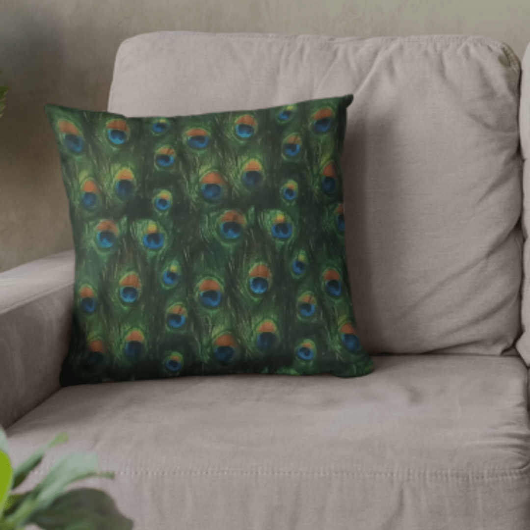 Emeral Feather Cushion Cover