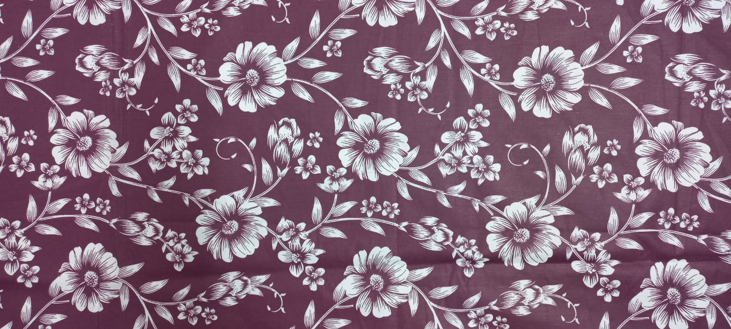 Mauve Bouquet Bed Sheet