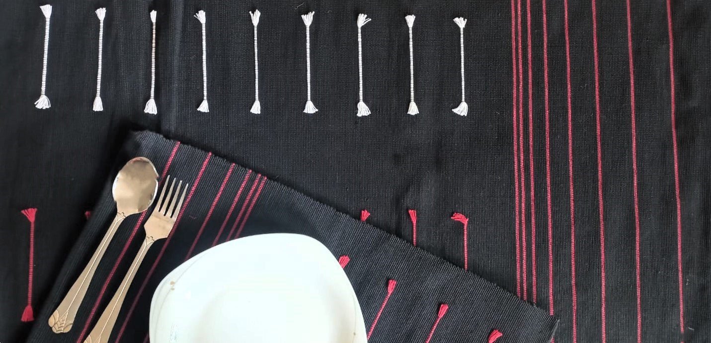 Midnight Noir Table Runner Handcrafted