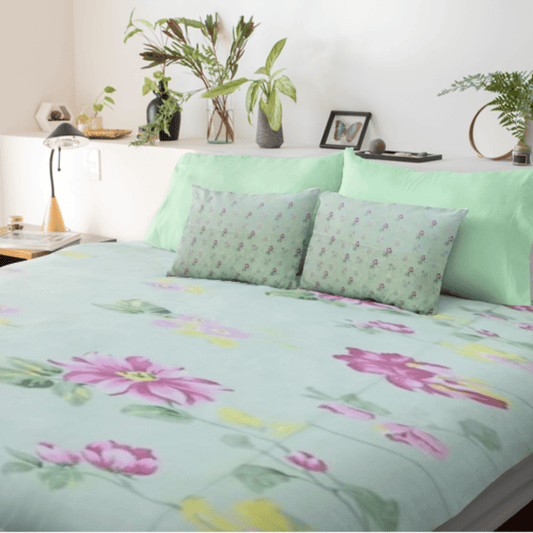 Minty Rose Bed Sheet